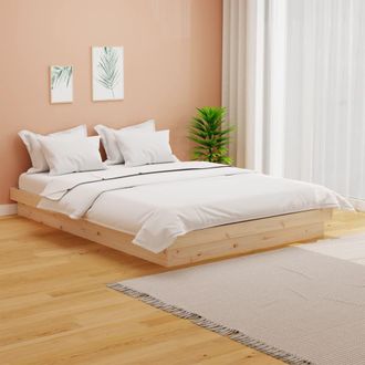 vidaXL Estructura De Cama Madera Maciza 140x200 Cm Vidaxl