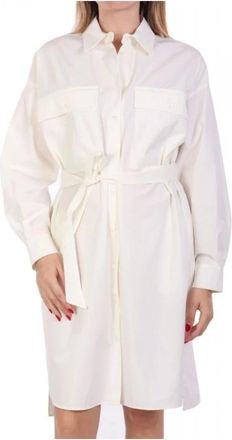 Max Mara Max Mara Weekend - Jurken > Dameskleding > Midi Jurken - Dames - Shirt Kleedjes - Wit - S - Kleedjes