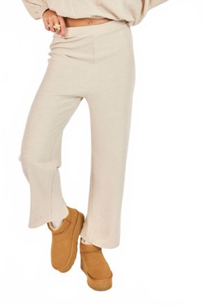 Sadie & Sage Locket Knit Pants In Oatmeal