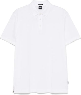 BOSS Polo con trama armatura - Bianco