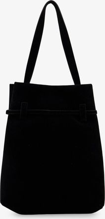 Manu Atelier Womens Tote Bag Du Jour Suede Black Shoulder