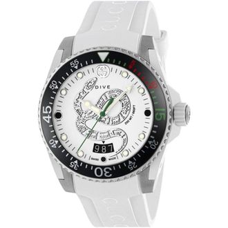 Gucci YA136329 Dive White Dial Mens Watch - One Size