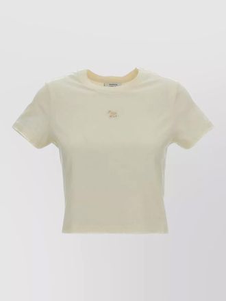 Maison Kitsun&eacute; organic cotton cropped logo t-shirt