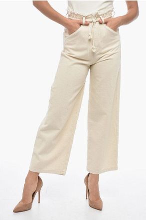 Two Women In The World Wide-leg GIOIA Denims with Fringe Detail size 29