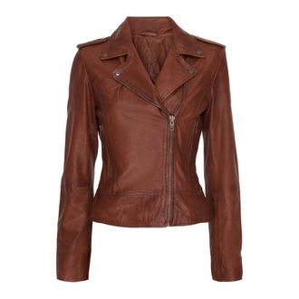 Notyz Bikerjack - Dames - Zomerjassen - Bruin - L - Leer - Jassen