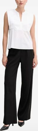 Joop Blusa smanicata con scollo a V - Bianco