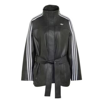adidas (WMNS) adidas Adilenium Season 6 Pleather Jacket Asia Sizing Black LH1945