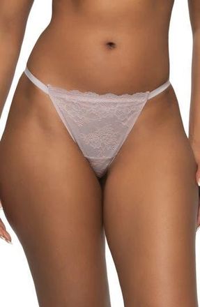 Felina Lace Thong in Gull Grey /Pink at Nordstrom Rack, Size X-Large