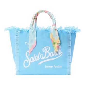 MC2 Saint Barth Tote Bags, female, Blue, Size: ONE SIZE Vanity Foulard - Shoulder Bag