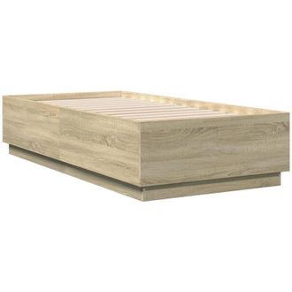 vidaXL Estructura de cama madera de ingeniería roble Sonoma 90x190 cm Vidaxl