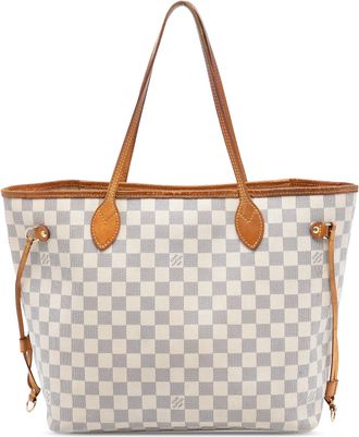 Louis Vuitton Pre-owned Womens Damier Azur Neverfull Mm - Light Grey Textile - One Size