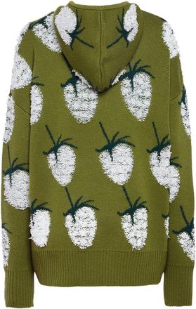 La DoubleJ Raspberry Hoodie - Dames - Ronde hals truien - Groen - L - Wol - Truien & Vesten