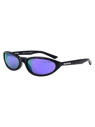 Balenciaga BB0007S Violet Acetate Sunglasses - Purple