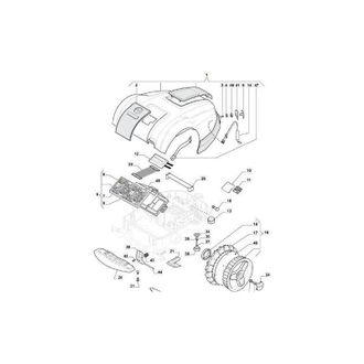 STIGA Sports Conjunto De Carcasa Autoclip Original Stiga M3 - 112600373/0