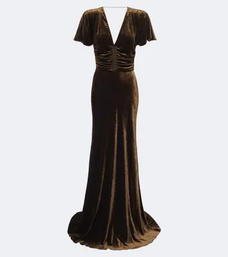 Ralph Lauren Collection Charisse velvet bustier gown