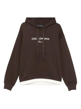 Dolce & Gabbana embroidered hoodie - Brown