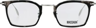 Massada 1939 bril met rechthoekig montuur en marmer-effect - Zwart