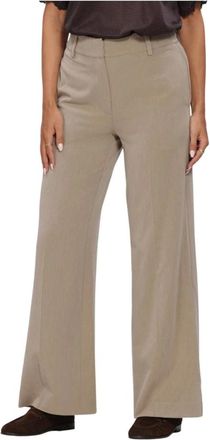 Co'Couture Broeken, Dames, Beige, XS, Eminacc Wide Pant