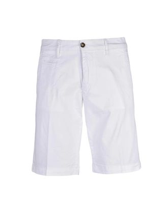 Officina 36 White Cotton Elastane Men Bermuda Shorts