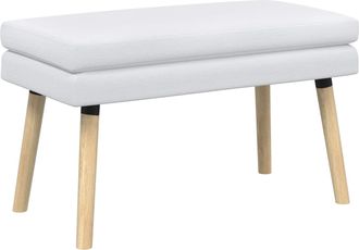 vidaXL Banco De Doble Capa Blanco 80 X 40 X 47 Cm Tela Vidaxl