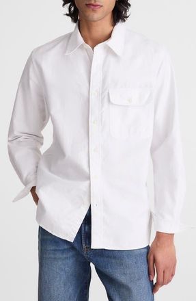 Madewell Allday Single Pocket Oxford Shirt in White at Nordstrom, Size Xx-Large