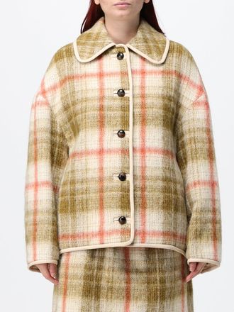 Tela Cappotto corto monopetto in misto lana con motivo tartan e fit relaxed