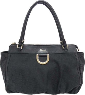 Gucci Black GG Canvas Shoulder Bag (Authentic Pre-Loved)