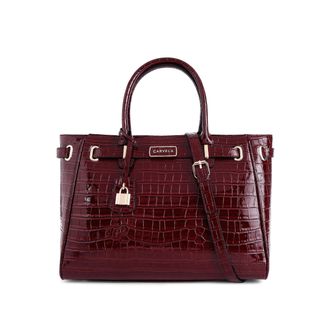 Carvela Womens Violet Belted Tote Bag - Red - One Size