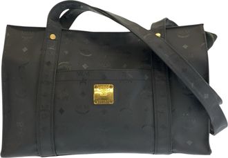MCM Mcm Black Pvc Shoulder Bag Tote Bag (Pre-Owned)