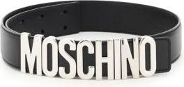 Moschino Leren Riem met Logo Gesp - Heren - Riemen - Zwart - 3XL - Leer - Accessoires