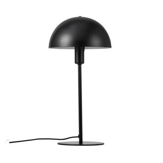 Nordlux L&aacute;mpara de mesa sencillo negro de metal y pantalla en forma de c&uacute;pula