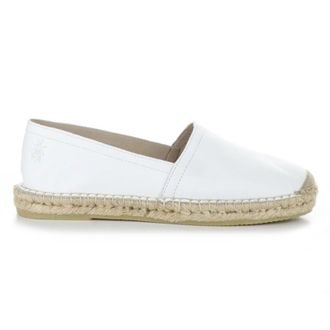FLY London SERJ548FLY Velvet Leather Womens Loafers Shoes - White - Size:UK 6
