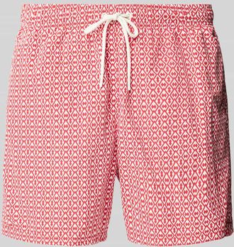 Tommy Hilfiger Regular Fit Badehose mit Tunnelzug in Rot, Größe XXL