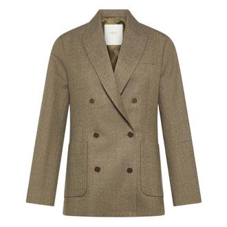 Cruna Jassen, Dames, Bruin, XS, Wol, ZOE Jas