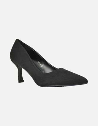 XY London Womens XY London Womens/Ladies Lisa Pointed Mid Stiletto Court Shoes - Black - Size: 6