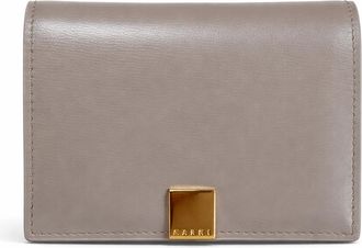 Marni Prisma Folded Leather Wallet - Cork Beige