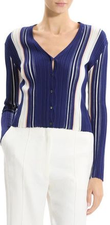 Theory Berk Rib Cardigan in Navy Multi at Nordstrom, Size X-Small