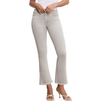 Good American Soft-Tech Good Legs Frayed Crop Mini Bootcut Jeans in Amulet003 at Nordstrom Rack, Size 14