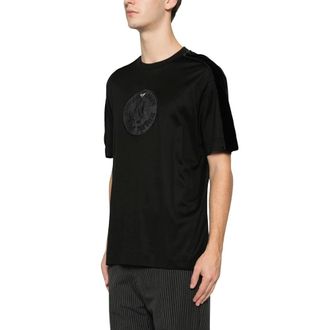 Emporio Armani T-Shirts, male, Black, S, Crew Neck T-Shirt