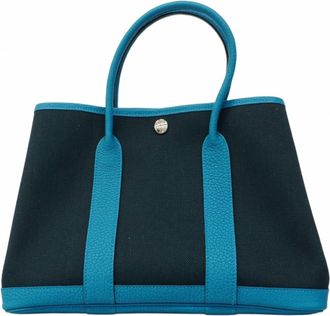 Herm&egrave;s Blue Tote Bag (Pre-Owned)