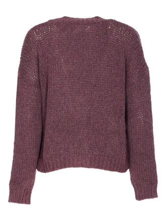 Roberto Collina button-front V-neck cardigan - women - Alpaca/Polyamide/Wool - S - Purple