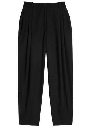 Tove Robena Pleated Wool Trousers - Black - 40 (UK12 / M)