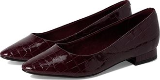 Rockport Tessa Womens Flat Shoes Dark Red Croco : 9.5 M (B), Leather