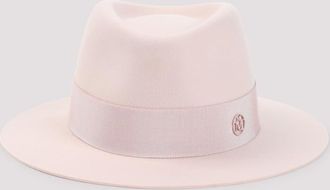 Maison Michel Light Pink Fedora Hat