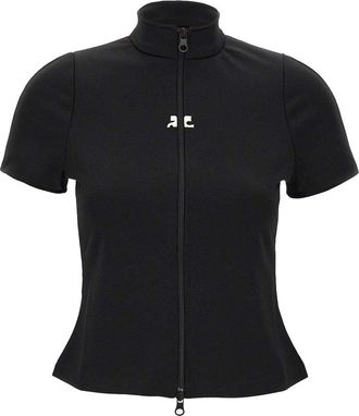 Courr&egrave;ges Top Interlock Zipped