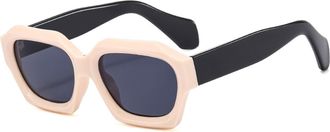 Generic Small Square Frame Mens And Womens Outdoor Polarized Commuter Sports Sunglasses(Pink)