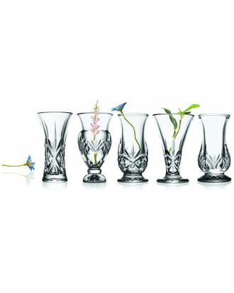 Godinger Set Of 5 Dublin Bud Vases