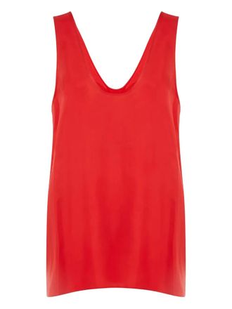 Another Tomorrow Top met V-hals - Rood