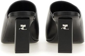 Courr&egrave;ges Goat Leather Mule - Black