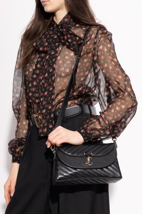 Jimmy Choo London Avn Curve Tophandle Shoulder Bag, Womens, Black